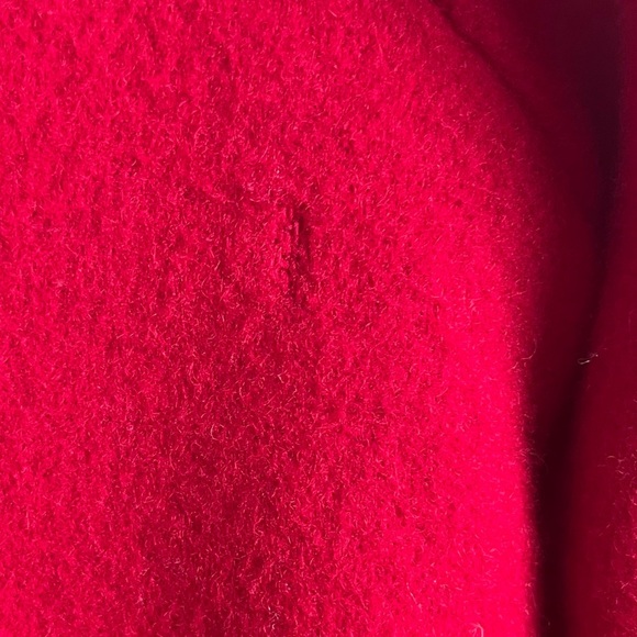 Rothschild Girls Wool Blend red Pea Coat with black details size 10 - Picture 8 of 8